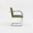 2007 Tubular Brno Armchair, Model 245A by Mies van der Rohe for Knoll in Green Fabric 4x Available Online Sale