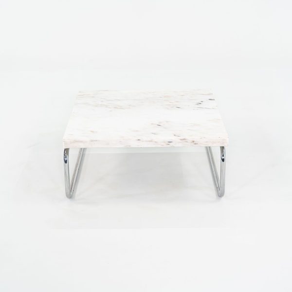 1970s Michael McCarthy for Cassina Tubular Steel Coffee Table in Marble 32 inch Online Sale