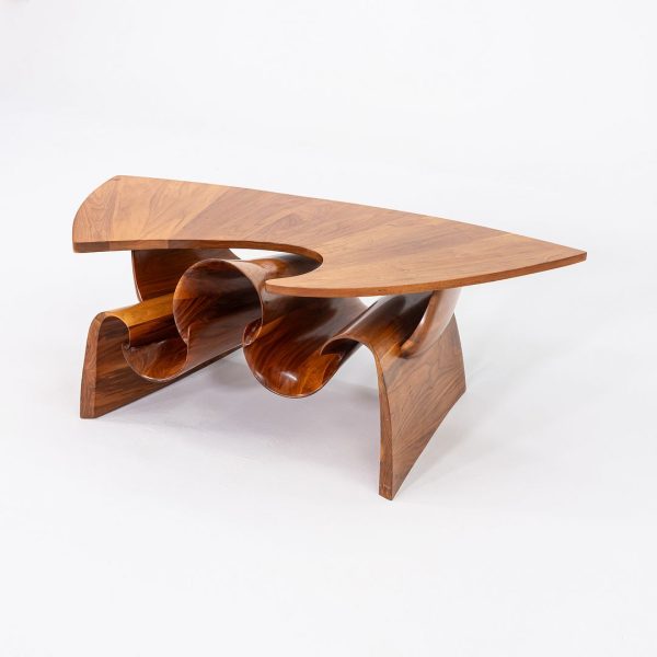 1970s Peter Michael Adams Sculptural Studio Coffee Table in Walnut Sale