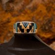 David Rosales Turquoise Creek Inception Inlaid Sterling Silver Ring For Cheap