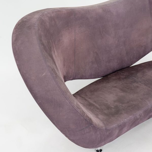 2004 Ron Arad for Moroso Victoria and Albert Sofa in Purple Leather 6x Available Online Sale