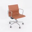 2010s Herman Miller Eames Aluminum Management Desk Chair in Cognac Leather 3x Available on Sale