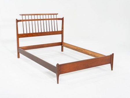 1959 Thomasville American Black Walnut Modern Full Size Headboard   Bed Frame Supply