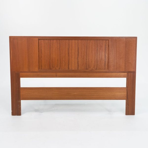 1960s Teak and Cane Reversible Full Size Headboard by Arne Wahl Iversen for Falster Mobelfabrik For Sale