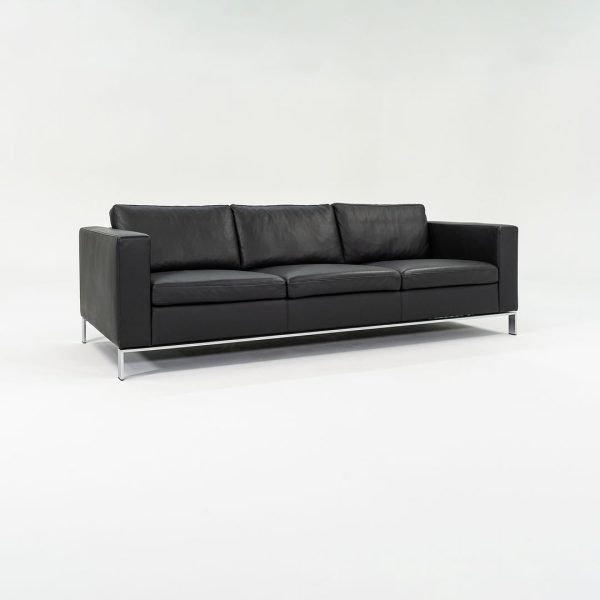 2010s Foster 503 Sofa by Lord Norman Foster for Walter Knoll in Steel and Black Leather Hot on Sale