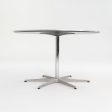 2012 Piet Hein and Arne Jacobsen for Fritz Hansen Super-Circular A825 47 inch Dining Table in Aluminum w  Black Laminate Top on Sale