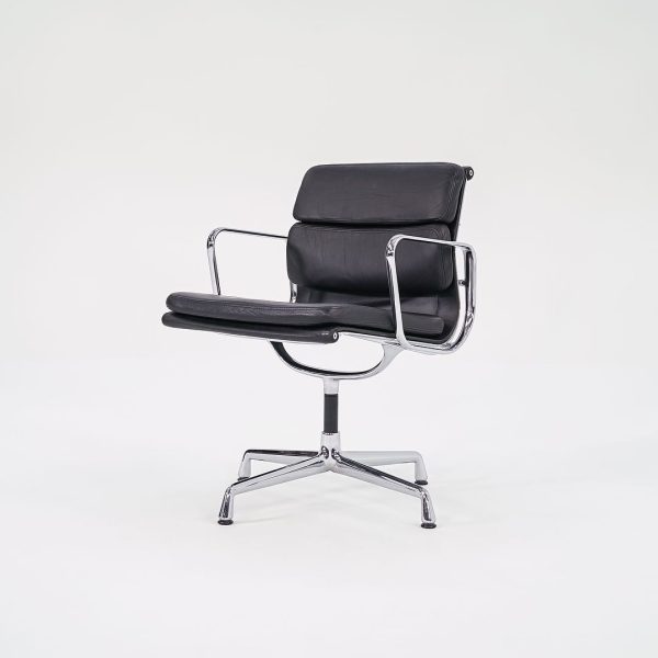 2000 Soft Pad Management Chair, EA208 by Charles and Ray Eames for Vitra in Black Leather 10x Available Discount