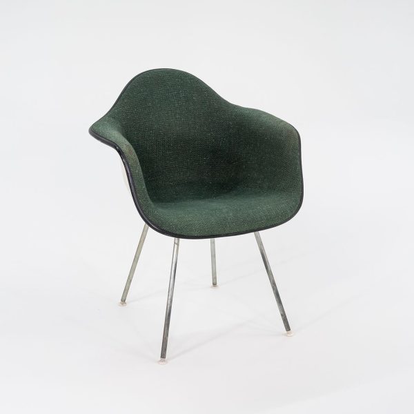 1970s DAX Dining Armchair by Ray and Charles Eames for Herman MIller Fiberglass, Padding, Fabric, Rubber, Plastic, Steel Cheap