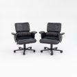 1998 Hollington Office Chair by Geoff Hollington for Herman Miller in Black Leather 2x Available on Sale