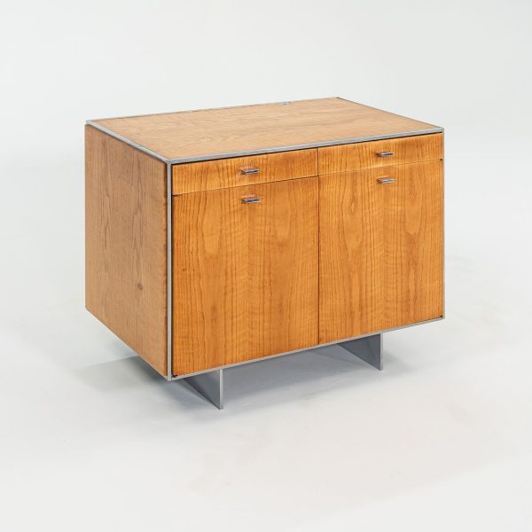 1970s Davis Allen of SOM Custom Oak and Chrome Cabinet for General Fireproofing Co. For Cheap