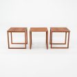 1960s Set of Three Kai Kristiansen for Vildbjerg Mobelfabrik Nesting End   Side Tables in Teak Model 33 Online now