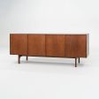 1960s Florence Knoll Walnut Four Door Credenza, Model 541 w  Original Label Online