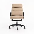 1990s Soft Pad Executive Chair, Model EA219 by Ray and Charles Eames for Herman Miller in Tan Leather with Dark Frame Online now