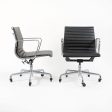 2010s Herman Miller Eames Aluminum Group Management Desk Chair Black Leather 6x Available Sale