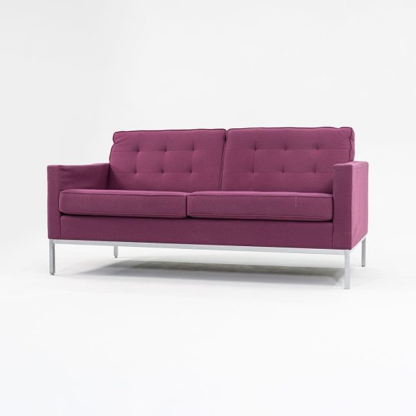 2015 Florence Knoll Settee Sofa, Model 1205S2 by Florence Knoll for Knoll in Purple Fabric Online Hot Sale