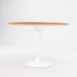 2009 Tulip Dining Table, Model 173O by Eero Saarinen for Knoll in White with Light Oak 42 inch Top Hot on Sale