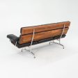 1990s ES 108 Three Seat Sofa by Ray and Charles Eames for Herman Miller in Walnut with Black Leather Supply