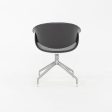 2004 Uwe Fischer for B&B Italia Sina Swivel Arm Dining   Desk Chairs in Black Leather 12+ Available on Sale