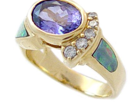 14kt Gold Tanzanite and Diamond Ring - GLC663 For Discount