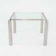 1980s Richard Schultz Prototype Dining Table in Polished Stainless Steel with Glass Cheap