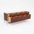 1960s Davis Allen and Gordon Bunshaft for SOM 66 inch Credenza   Cabinet in Walnut and Travertine Online