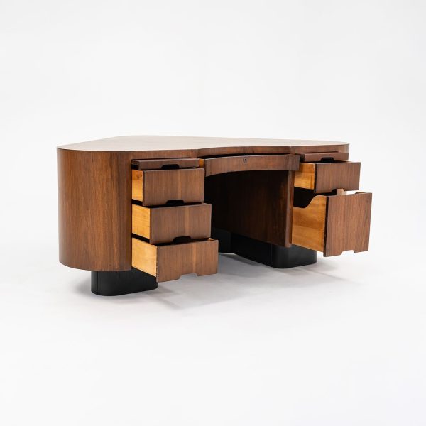 1945 Executive Desk, Model SP1110 by Frank Fletcher for Fletcher California in Walnut Supply