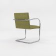 2007 Tubular Brno Armchair, Model 245A by Mies van der Rohe for Knoll in Green Fabric 4x Available Online Sale