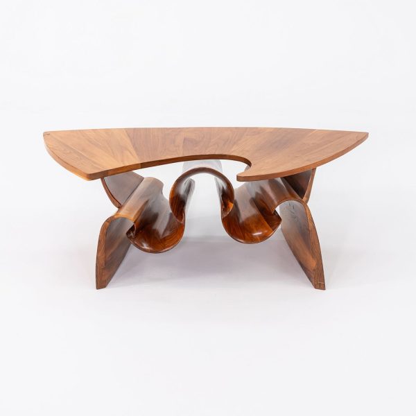 1970s Peter Michael Adams Sculptural Studio Coffee Table in Walnut Sale