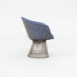 1960s Platner Lounge Chair, Model 1715L by Warren Platner for Knoll in Nickel Steel with Blue Fabric 4x Available Online Sale