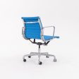 2010s Eames Aluminum Group Management Desk Chair by Ray and Charles Eames for Herman Miller in Blue Leather Online now