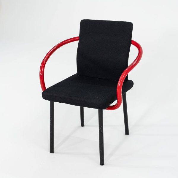 1990s Mandarin Chair by Ettore Sottsass for Knoll with Fabric Upholstery 7x Available Online Sale