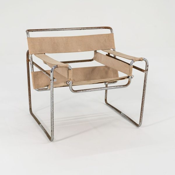 1960s Wassily Lounge Chair, Model B3 by Marcel Breuer for Gavina   Knoll in Original Canvas 4x Available Discount