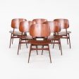 1950s Set of Six Borge Mogensen No. 155 Dining Chairs for Soborg Mobler in Teak on Sale