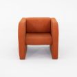 1970s Modern Orange Fabric Lounge or Club Chair with Arms Sale