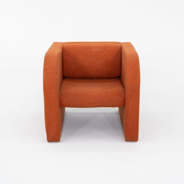 1970s Modern Orange Fabric Lounge or Club Chair with Arms Sale