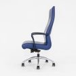 2015 Coalesse Chord Executive Office Chair by Michael Shields with Pneumatic Base in Blue Leather on Sale