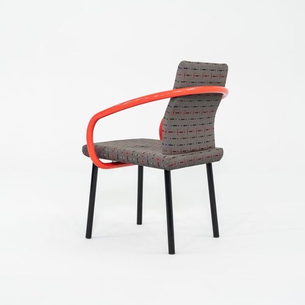 2004 Ettore Sottsass for Knoll Mandarin Dining Chair in Orange with Multi Pattern Upholstery 6x Available Fashion