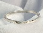 Band- Engraved on 3 Sides Sterling Silver Ring Stackable Supply