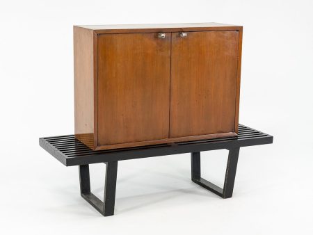 1950s Walnut Two-Door Cabinet, Model 4632 by George Nelson for Herman Miller Sale