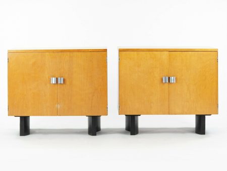 1948 Pair of Two-Door Cabinets by Eliel Saarinen & Swanson Johnson Furniture Co Online Sale