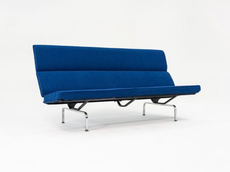 2006 S-473 Compact Sofa by Ray and Charles Eames for Herman Miller with New Blue Upholstery Online Sale