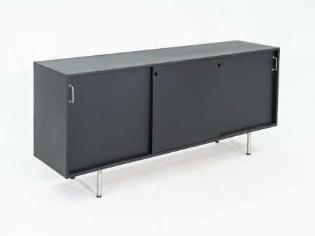 1958 Jens Risom Ebonized Oak Wood Credenza   Cabinet from Seagram Building Online Hot Sale