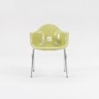 2006 Modernica Fiberglass Arm Shell Chair with H Base or Stacking Base in Light Green Discount