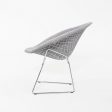 2010s Harry Bertoia for Knoll Small Diamond Lounge Chairs in Grey Fabric and Chrome 2x Available Online Hot Sale