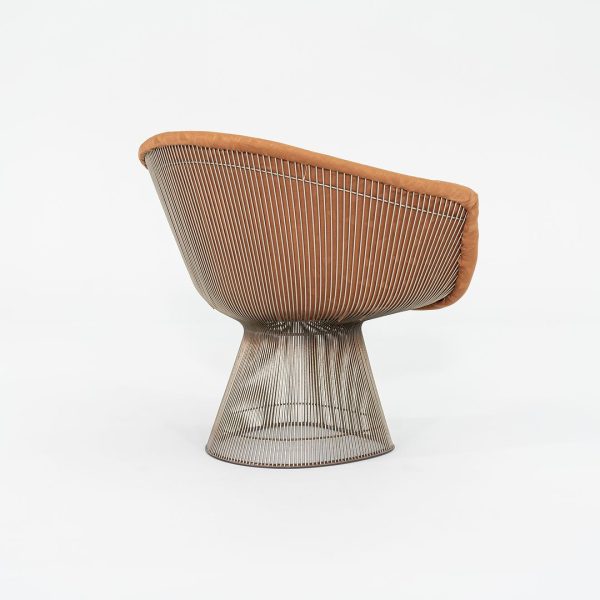 1960s Platner Lounge Chair, Model 1715L by Warren Platner for Knoll in Nickel Steel with Orange Fabric 4x Available Cheap