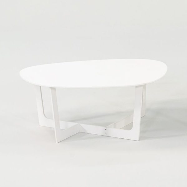 2010s Erik Jorgensen Insula Coffee Table by Ernst & Jensen in White Small 2x Available Fashion