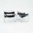 1960s Wassily Lounge Chair, Model B3 by Marcel Breuer for Gavina   Knoll in Black Leather with Chrome Frame 4x Available Online