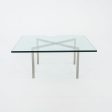 1960s Barcelona Coffee Table by Mies van der Rohe for Knoll & Treitel Gratz in Stainless and Glass 3x Available For Sale