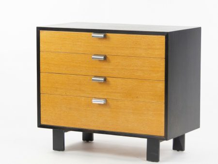 1950s George Nelson Herman Miller Primavera Two Tone Four Drawer Dresser Cabinet For Sale