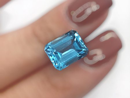 Gemstone Genuine Swiss Blue Topaz Emerald Cut loose Hot on Sale